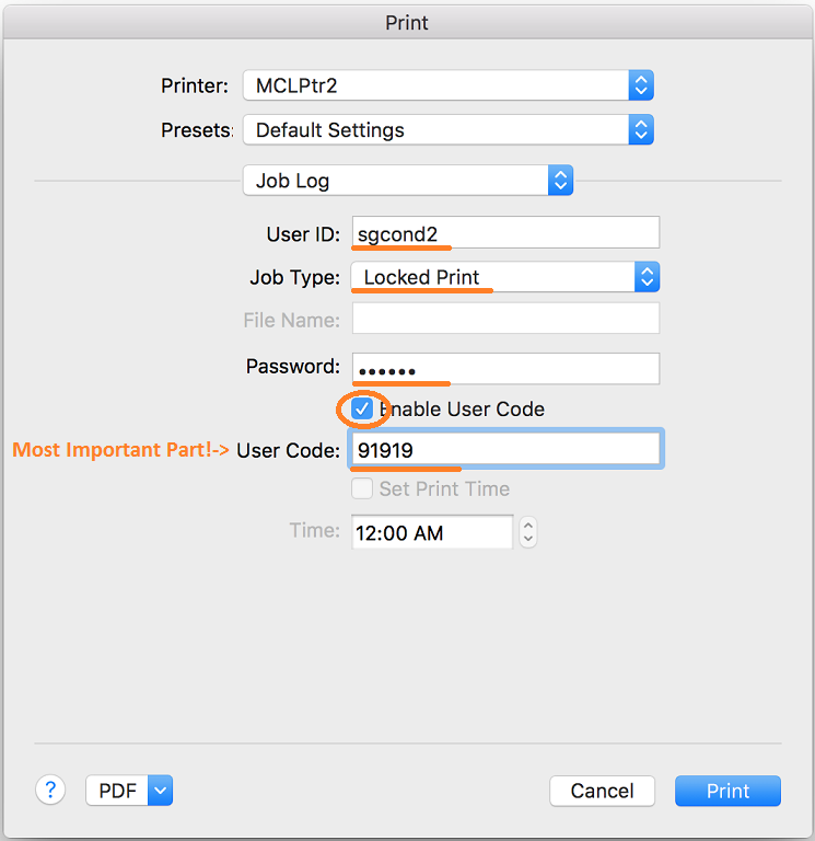 Configuring locked print and adding user code (Mac to Ricoh) University of Kentucky College of